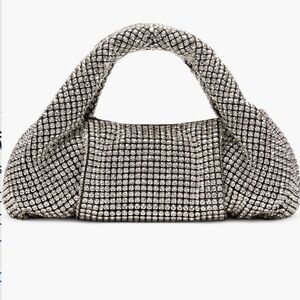Stuart Weitzman The Moda Mini Shine Crystal Top-Handle Bag Clear New $795